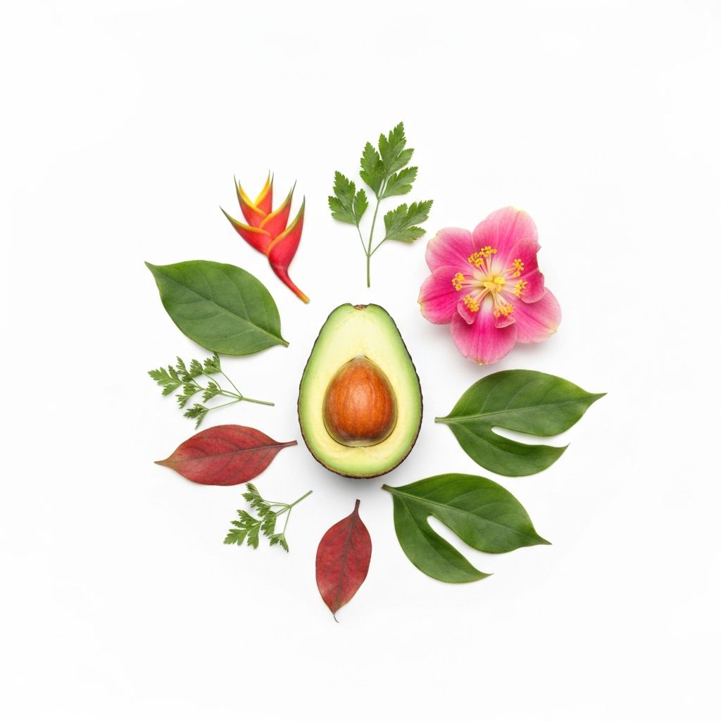 Avocado pit and elements